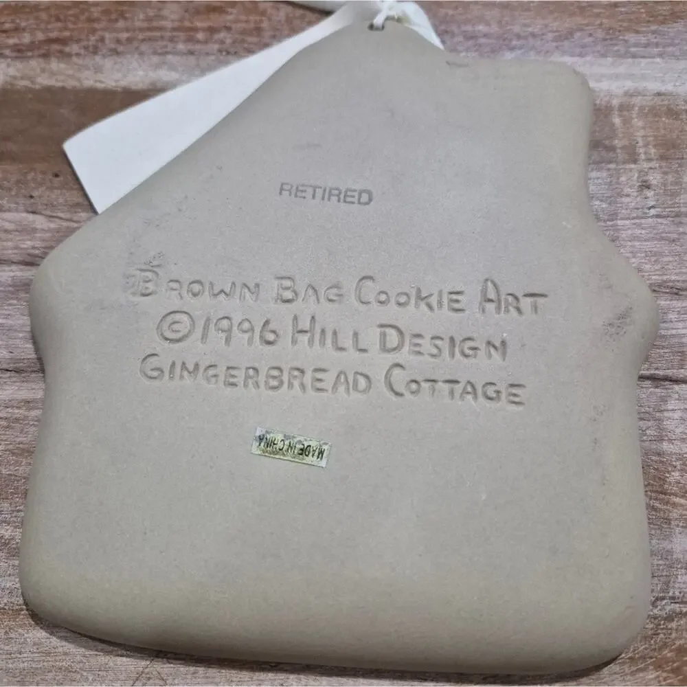 Vintage 1996 Brown Bag Cookie Artt Gingerbread House Cookie Mold With Recipes